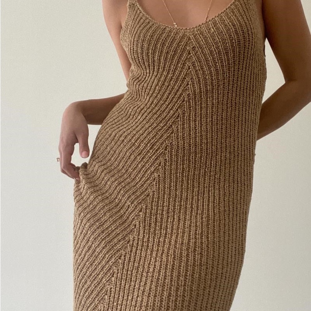 Tan Knit Dress